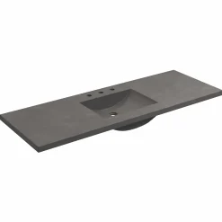 Native Trails 60" Palomar ADA NativeStone Vanity Top and Sink in Slate, 8" Widespread Cutout, NSVNT60-S