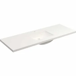 Native Trails 60" Palomar ADA NativeStone Vanity Top and Sink in Pearl, Single Faucet Cutout, NSVNT60-P1