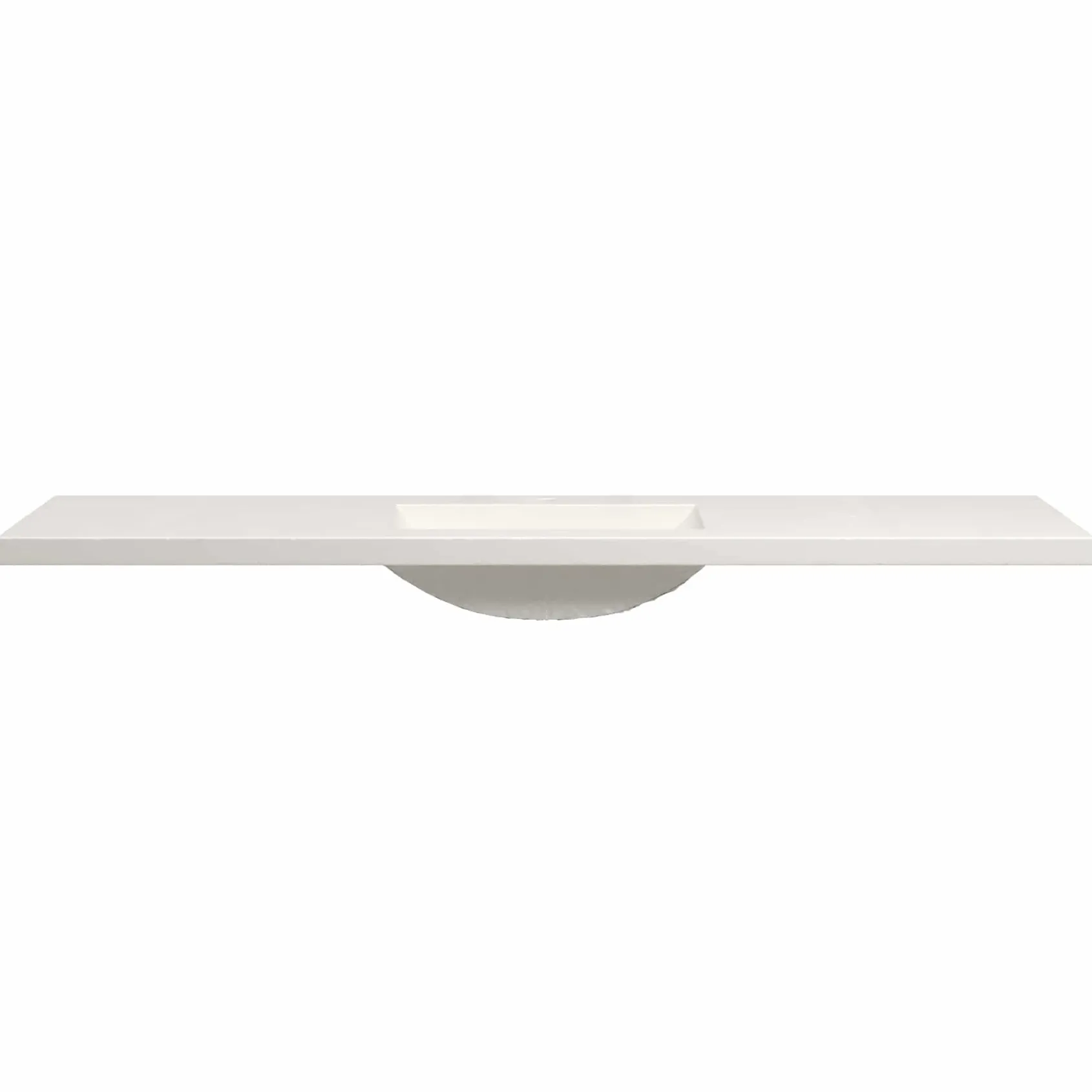 Native Trails 60" Palomar ADA NativeStone Vanity Top and Sink in Pearl, Single Faucet Cutout, NSVNT60-P1