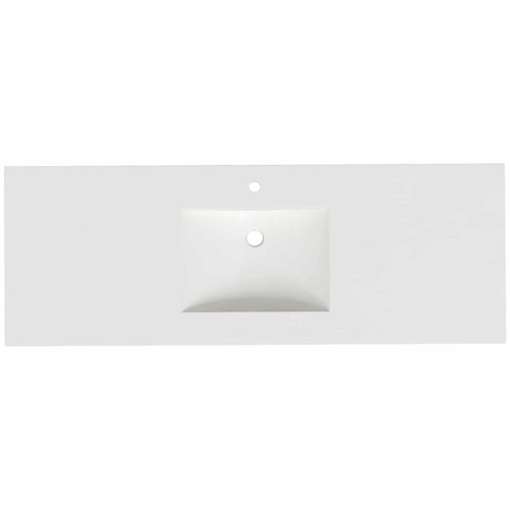 Native Trails 60" Palomar ADA NativeStone Vanity Top and Sink in Pearl, Single Faucet Cutout, NSVNT60-P1