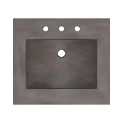 Native Trails 24" Palomar ADA NativeStone Vanity Top and Sink in Slate, 8" Widespread Faucet Holes, NSVNT24-S