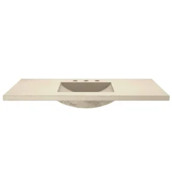Native Trails 48" Palomar ADA NativeStone Vanity Top and Sink in Sand, 8" Widespread Cutout, NSVNT48-D