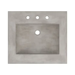 Native Trails 24" Palomar ADA NativeStone Vanity Top and Sink in Ash, 8" Widespread Faucet Holes, NSVNT24-A