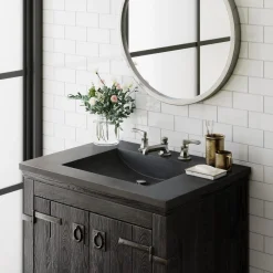 Native Trails 30" Palomar ADA Vanity Top with Integral Sink in Charcoal, 8" Widespread Cutout, NSVNT30-C