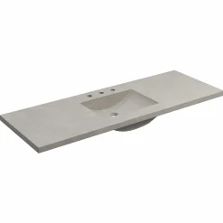 Native Trails 60" Palomar ADA NativeStone Vanity Top and Sink in Ash, 8" Widespread Cutout, NSVNT60-A