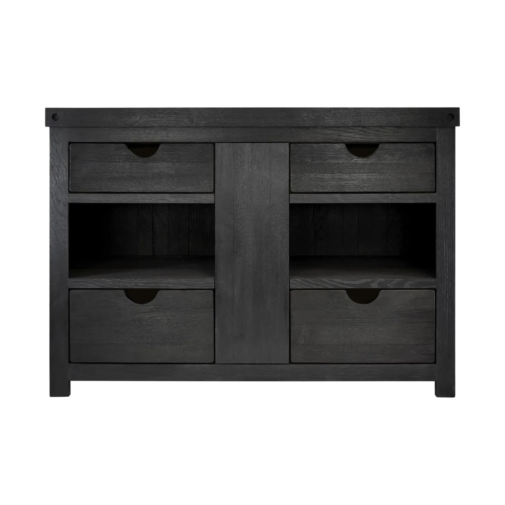 Native Trails 48" Rustic Freestanding Vanity Base in Noir, Reclaimed Oak Wood, Vintner's Collection, VNW488