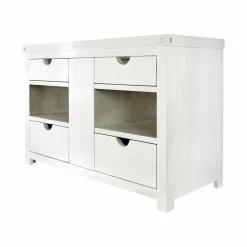 Native Trails 48" Rustic Freestanding Vanity Base in Blanc, Reclaimed Oak Wood, Vintner's Collection, VNW480