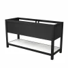 Native Trails 60" Solace Freestanding Reclaimed Wood Vanity Base in Midnight Oak with Pearl Shelf, VNO608-P