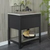 Native Trails 30" Solace Freestanding Vanity Base in Midnight Oak with Ash Shelf, VNO308-A