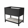 Native Trails 36" Solace Freestanding Vanity Base, Midnight Oak, Ash Shelf, VNO368-A