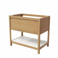 Native Trails 36" Solace Freestanding Vanity Base, Sunrise Oak, Pearl Shelf, VNO361-P