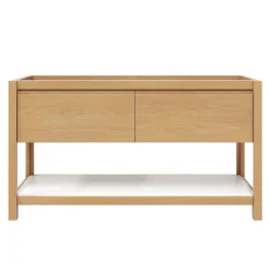 Native Trails 60" Solace Freestanding Reclaimed Wood Vanity Base in Sunrise Oak with Pearl Shelf, VNO601-P