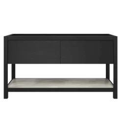 Native Trails 60" Solace Freestanding Reclaimed Wood Vanity Base in Midnight Oak with Ash Shelf, VNO608-A