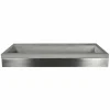 Native Trails 48" Zaca Rectangle Vanity Base with NativeStone Trough Sink in Ash, VNS48S-NSL4819-A