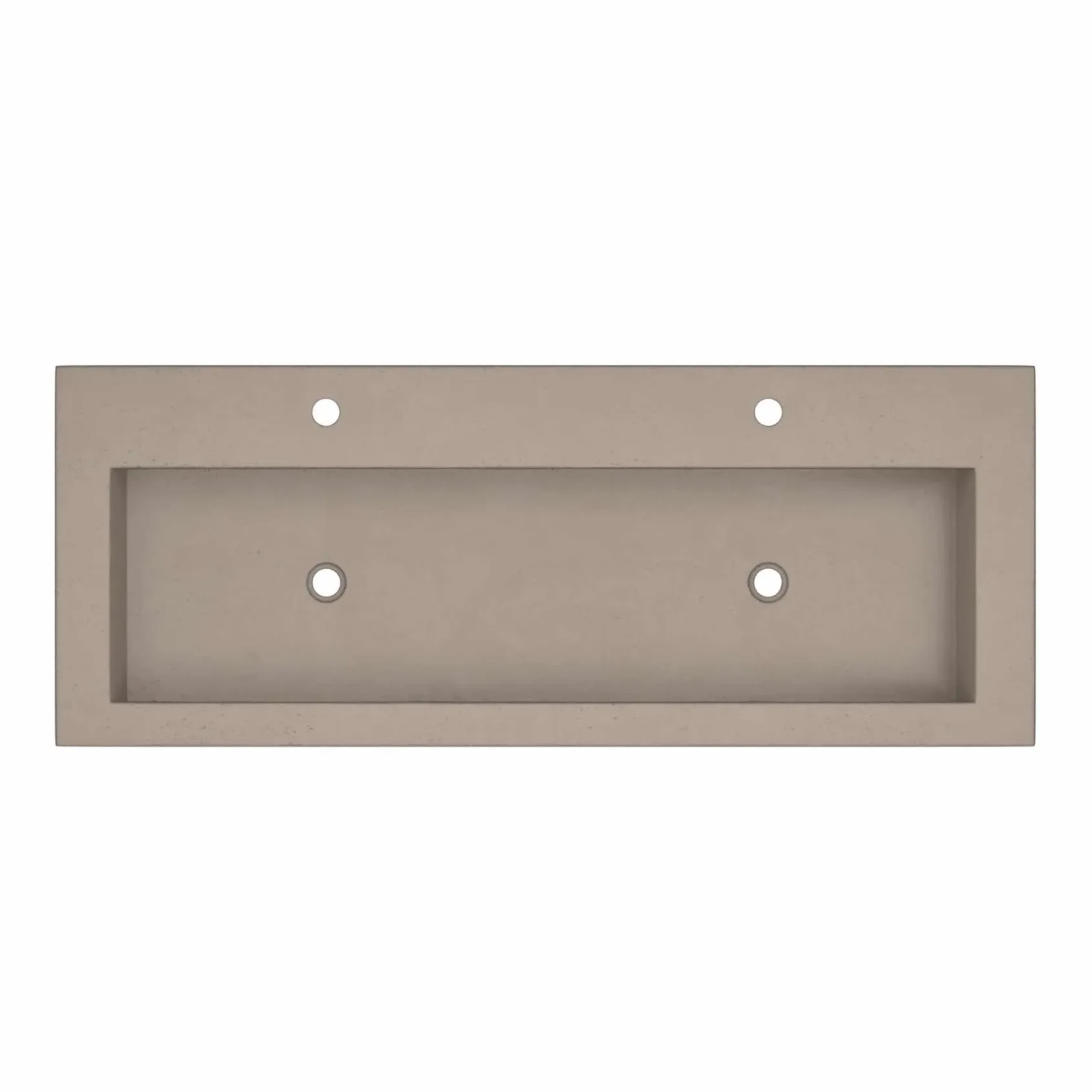 Native Trails 48" Zaca Rectangle Vanity Base with NativeStone Trough Sink in Earth, VNS48S-NSL4819-E