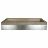Native Trails 36" Zaca Vanity Base with NativeStone Trough Sink in Earth, VNS36S-NSL3619-E