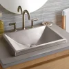 Native Trails Amara 20" x 14" Rectangle Fireclay Bathroom Sink, Silver, PML2014-S
