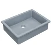 Native Trails Anacapa 21" x 15.5" Rectangle Undermount NativeStone Concrete ADA Bathroom Sink, Ocean, NSL2116-O