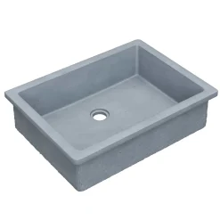 Native Trails Anacapa 21" x 15.5" Rectangle Undermount NativeStone Concrete ADA Bathroom Sink, Ocean, NSL2116-O