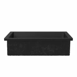Native Trails Anacapa 21" x 15.5" Rectangle Undermount NativeStone Concrete ADA Bathroom Sink, Charcoal, NSL2116-C