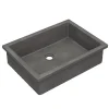 Native Trails Anacapa 21" x 15.5" Rectangle Undermount NativeStone Concrete ADA Bathroom Sink, Slate, NSL2116-S