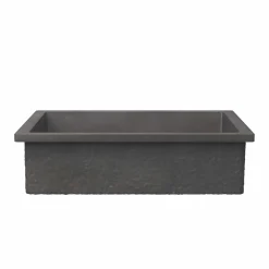 Native Trails Anacapa 21" x 15.5" Rectangle Undermount NativeStone Concrete ADA Bathroom Sink, Slate, NSL2116-S