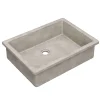 Native Trails Anacapa 21" x 15.5" Rectangle Undermount NativeStone Concrete ADA Bathroom Sink, Ash, NSL2116-A
