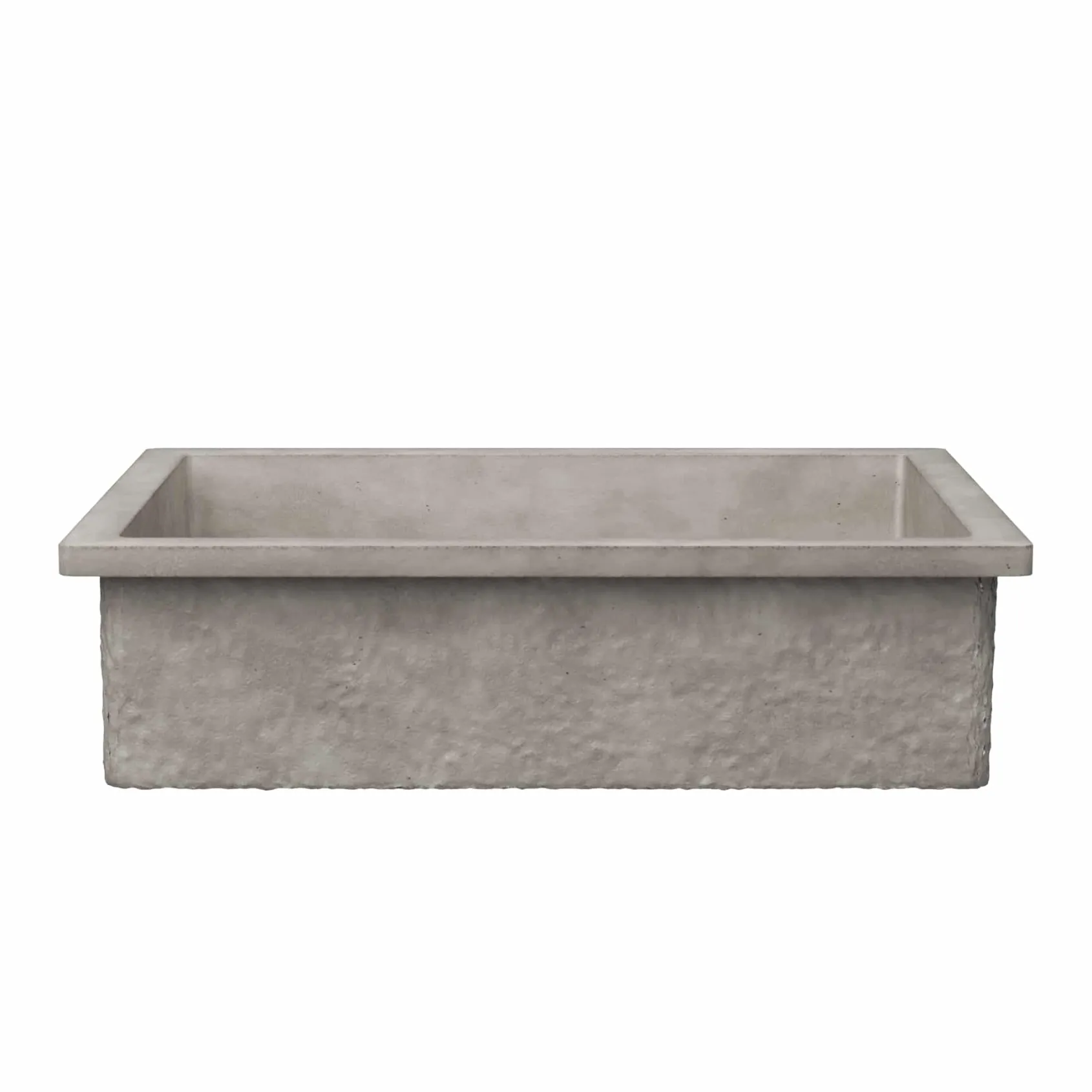 Native Trails Anacapa 21" x 15.5" Rectangle Undermount NativeStone Concrete ADA Bathroom Sink, Ash, NSL2116-A