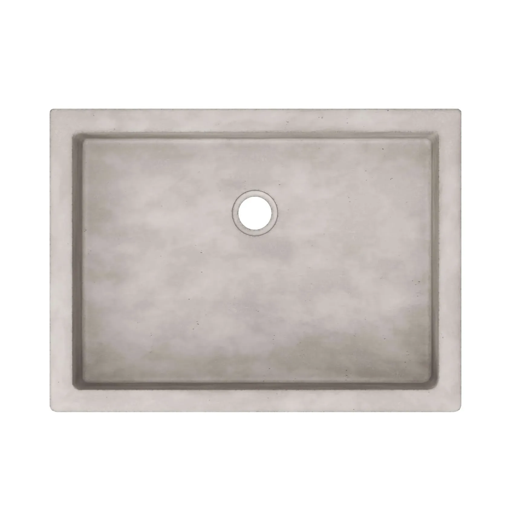 Native Trails Anacapa 21" x 15.5" Rectangle Undermount NativeStone Concrete ADA Bathroom Sink, Ash, NSL2116-A