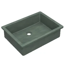 Native Trails Anacapa 21" x 15.5" Rectangle Undermount NativeStone Concrete ADA Bathroom Sink, Forest, NSL2116-F