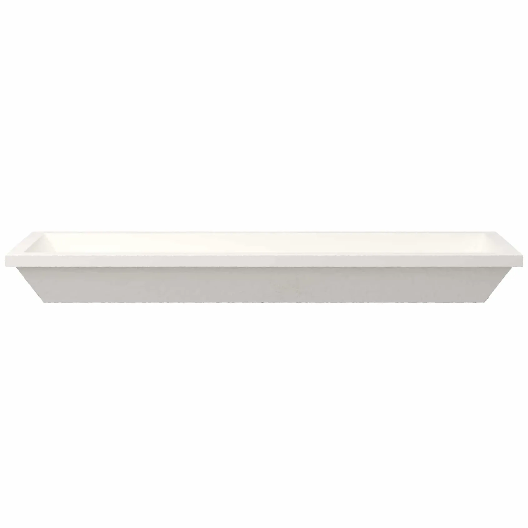 Native Trails Arcata 49" x 15" Rectangle Undermount NativeStone Concrete Bathroom Sink, Pearl, NSL4915-P