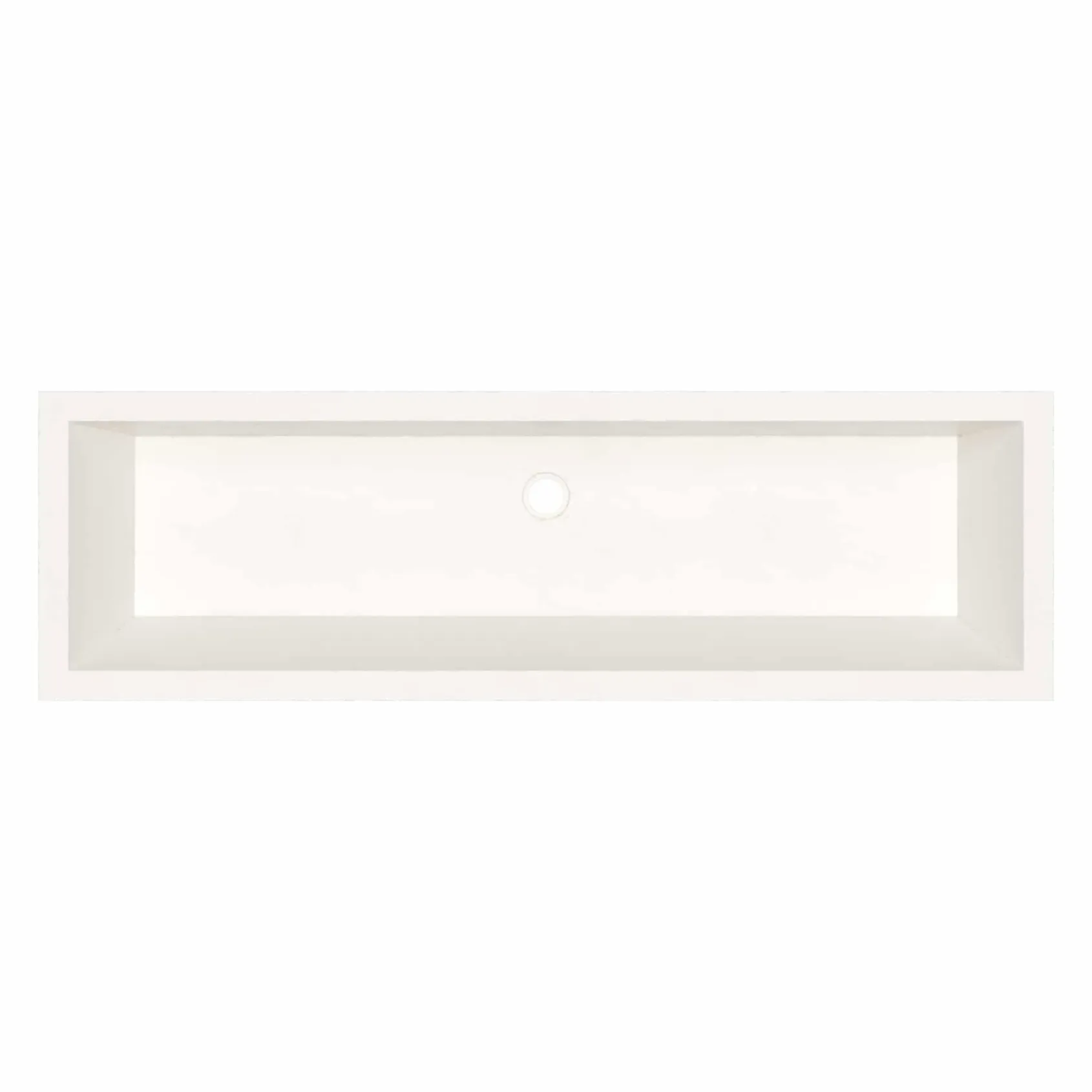 Native Trails Arcata 49" x 15" Rectangle Undermount NativeStone Concrete Bathroom Sink, Pearl, NSL4915-P