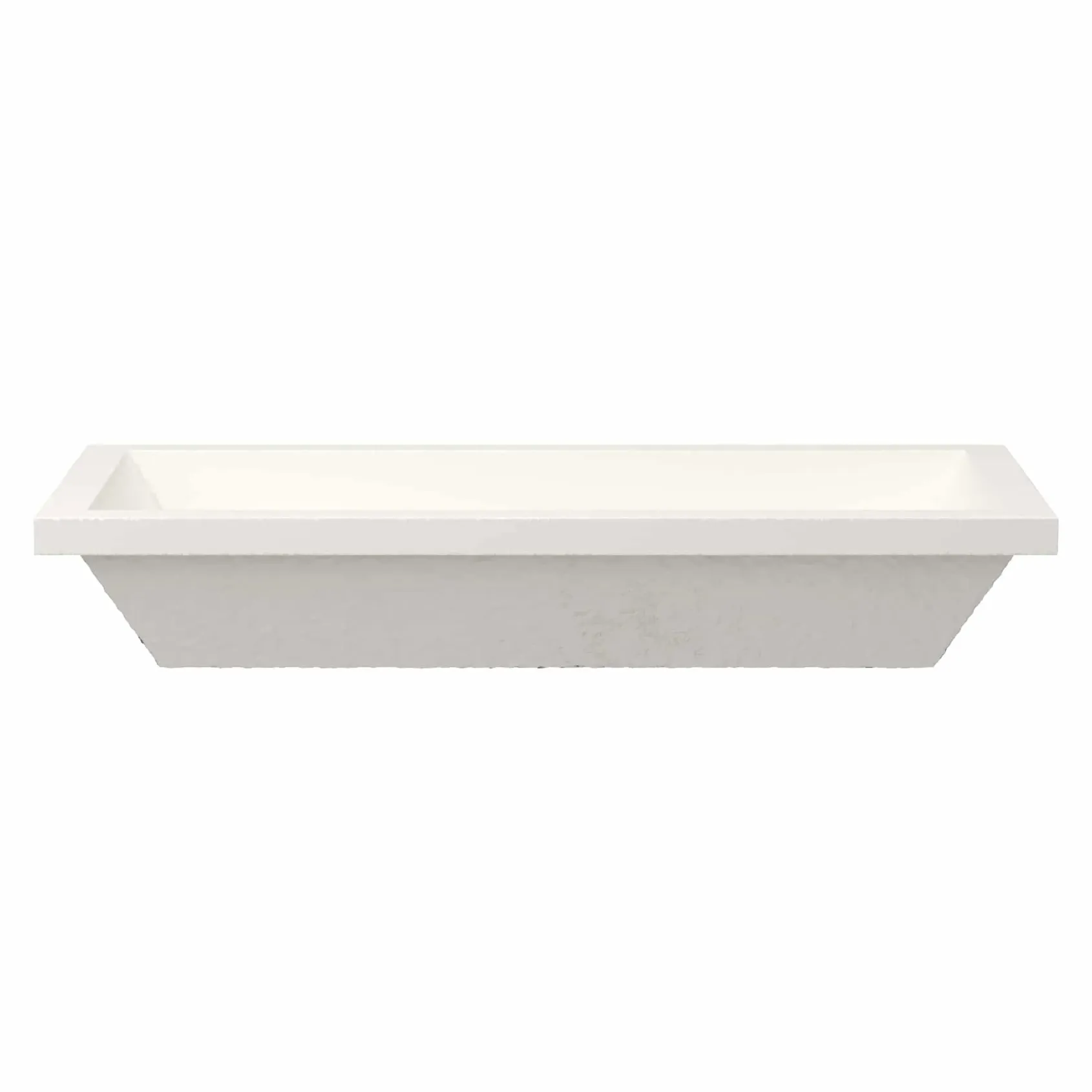 Native Trails Arcata 31" x 15" Rectangle Undermount NativeStone Concrete Bathroom Sink, Pearl, NSL3115-P