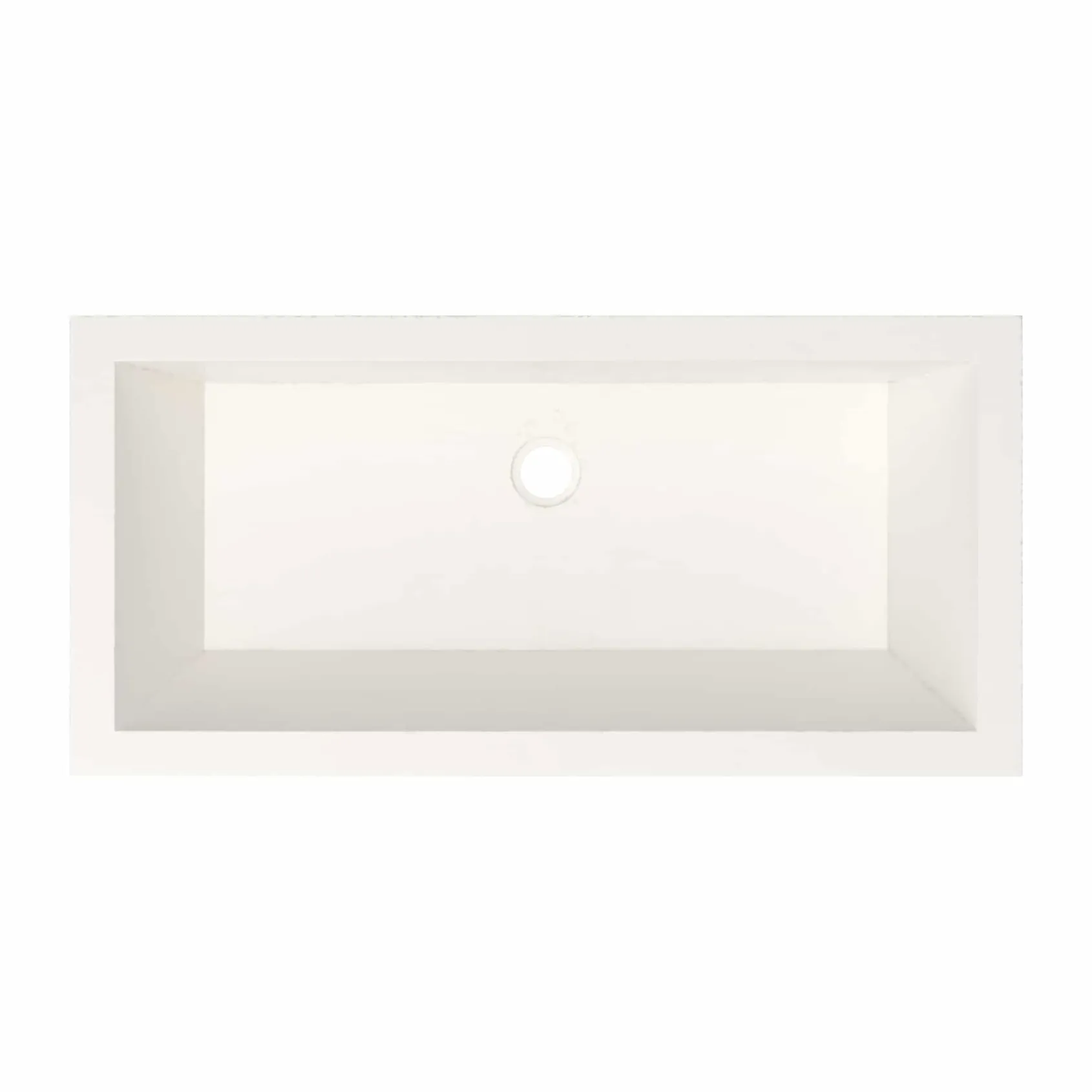 Native Trails Arcata 31" x 15" Rectangle Undermount NativeStone Concrete Bathroom Sink, Pearl, NSL3115-P