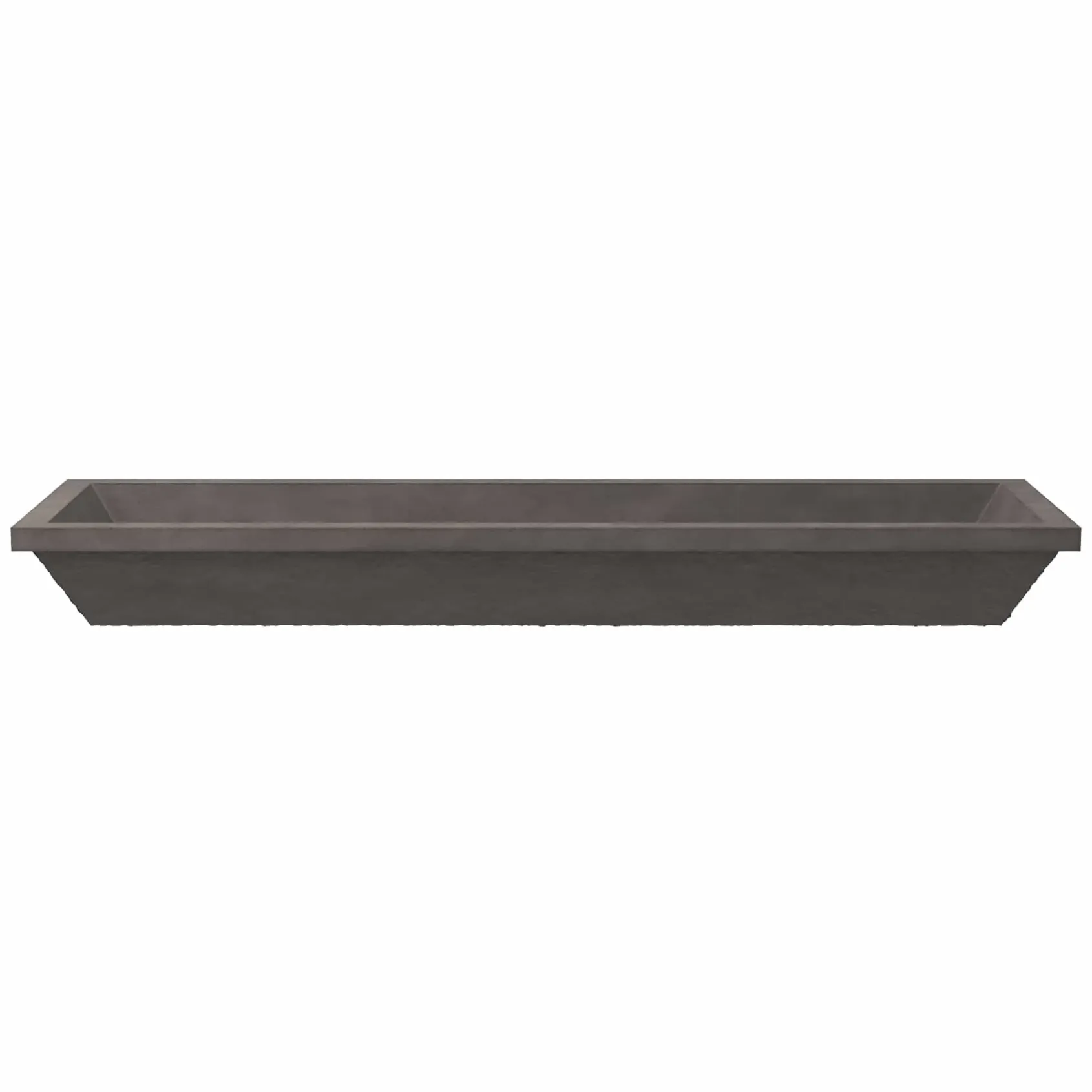 Native Trails Arcata 49" x 15" Rectangle Undermount NativeStone Concrete Bathroom Sink, Slate, NSL4915-S