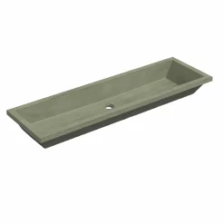 Native Trails Arcata 49" x 15" Rectangle Undermount NativeStone Concrete Bathroom Sink, Sage, NSL4915-G