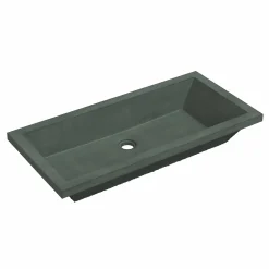 Native Trails Arcata 31" x 15" Rectangle Undermount NativeStone Concrete Bathroom Sink, Forest, NSL3115-F