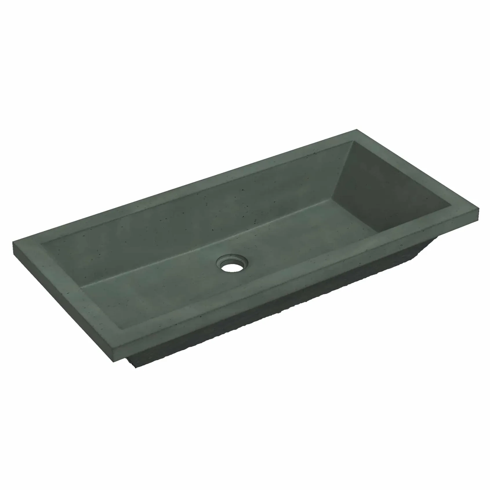 Native Trails Arcata 31" x 15" Rectangle Undermount NativeStone Concrete Bathroom Sink, Forest, NSL3115-F