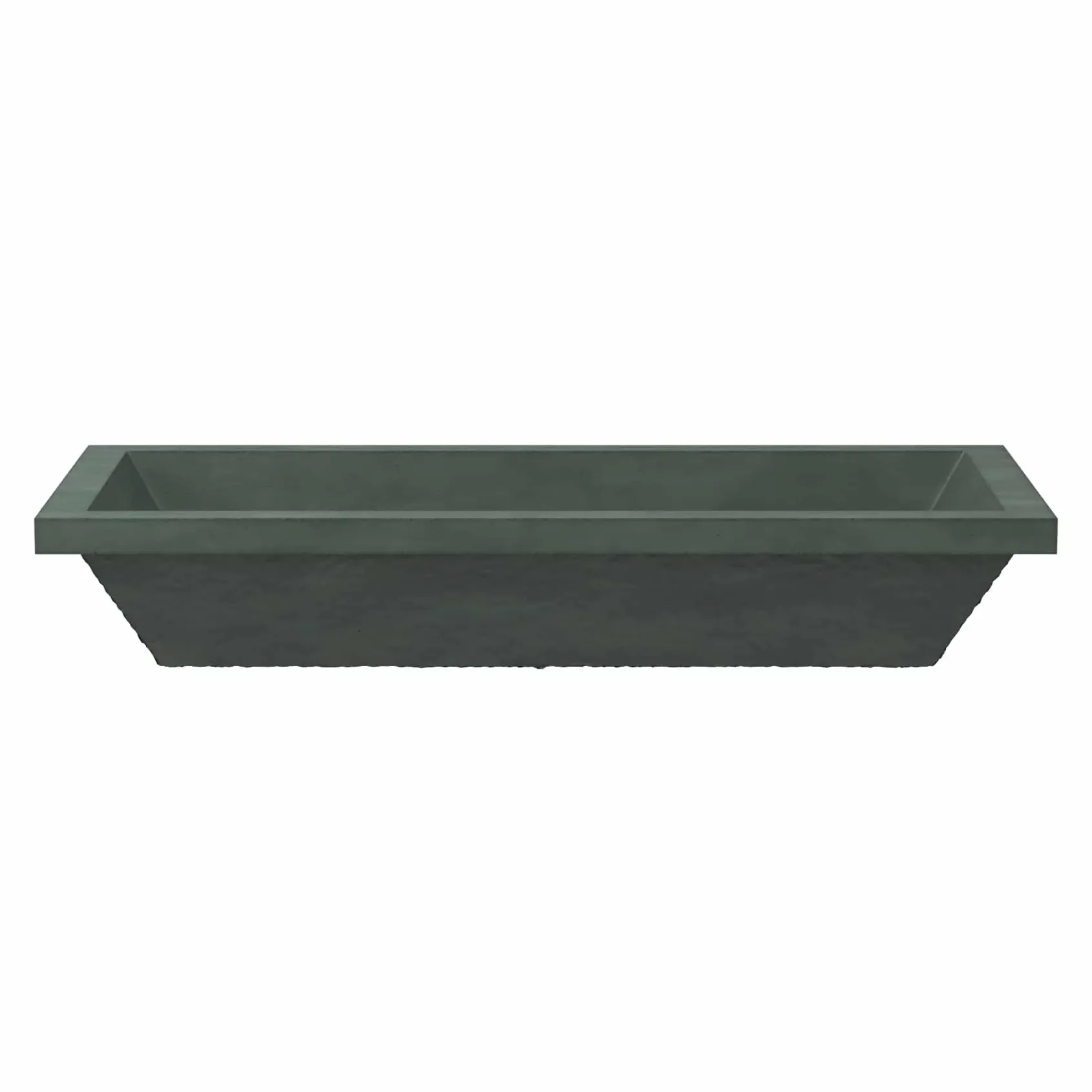 Native Trails Arcata 31" x 15" Rectangle Undermount NativeStone Concrete Bathroom Sink, Forest, NSL3115-F