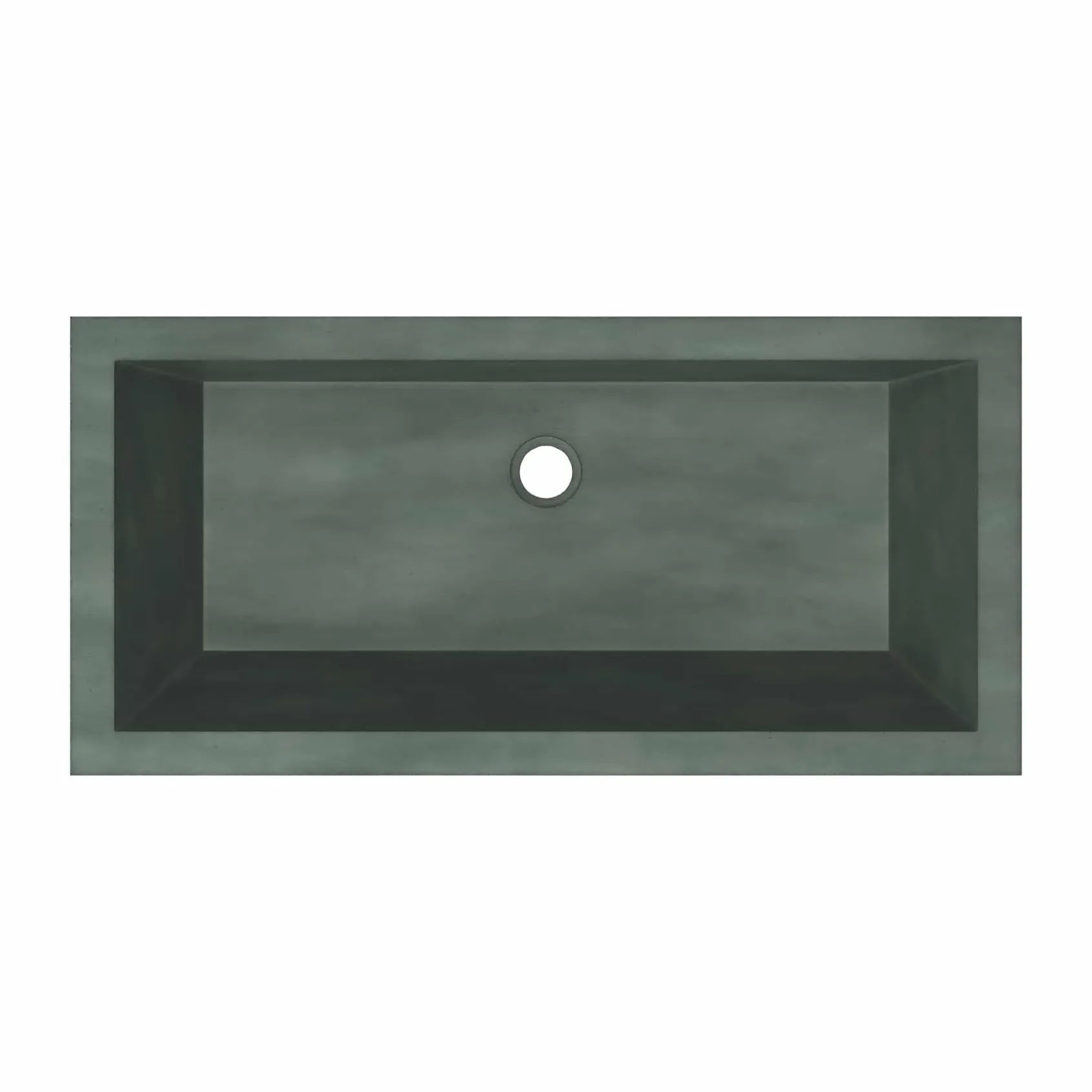 Native Trails Arcata 31" x 15" Rectangle Undermount NativeStone Concrete Bathroom Sink, Forest, NSL3115-F