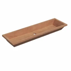 Native Trails Arcata 49" x 15" Rectangle Undermount NativeStone Concrete Bathroom Sink, Terracotta, NSL4915-T