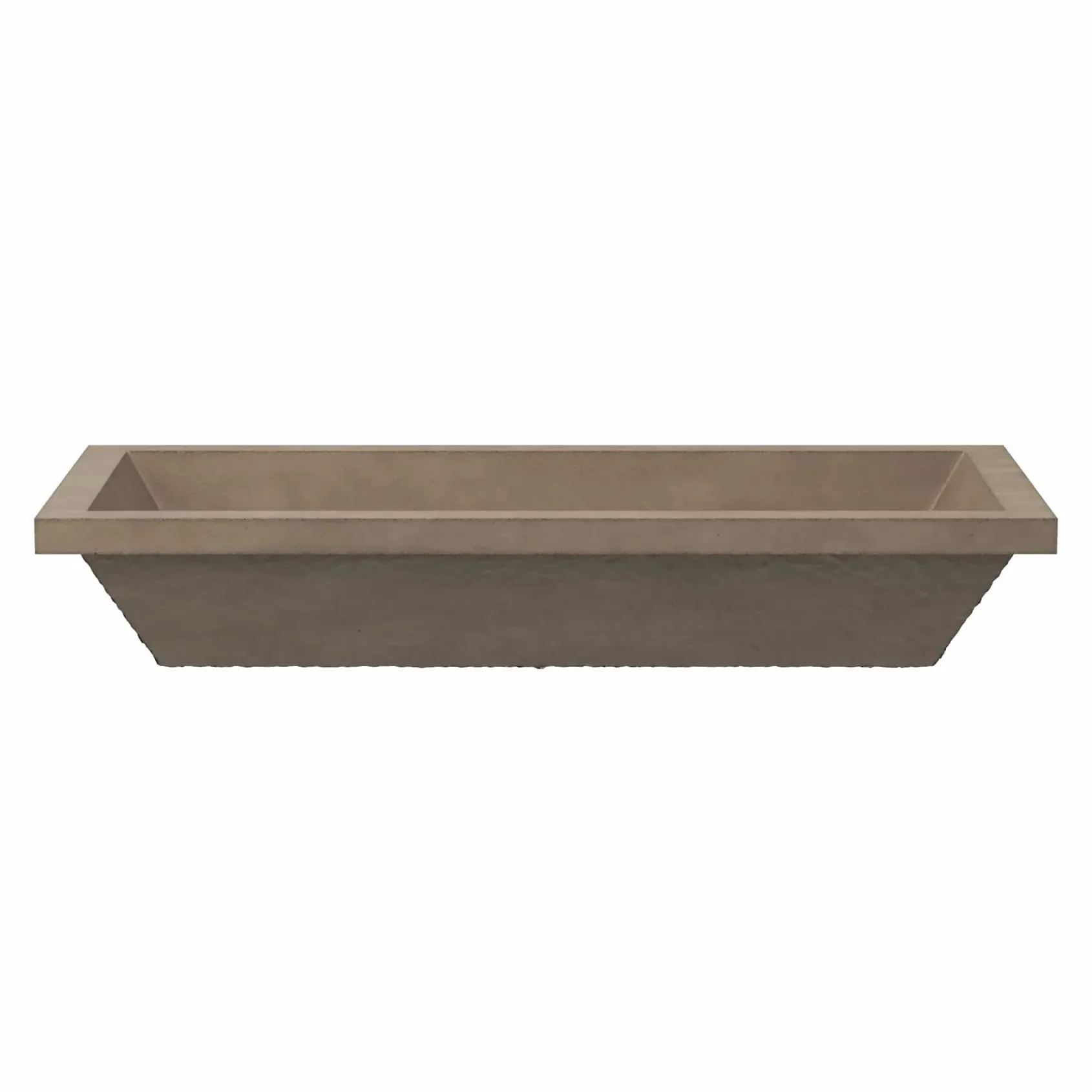 Native Trails Arcata 31" x 15" Rectangle Undermount NativeStone Concrete Bathroom Sink, Earth, NSL3115-E