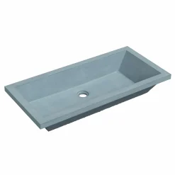 Native Trails Arcata 31" x 15" Rectangle Undermount NativeStone Concrete Bathroom Sink, Ocean, NSL3115-O