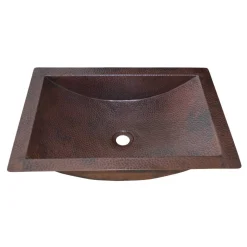 Native Trails Avila 21" Rectangle Copper Bathroom Sink, Antique Copper, CPS245