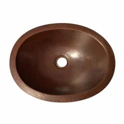 Native Trails Baby Classic 16" Oval Copper Bathroom Sink, Antique Copper, CPS238