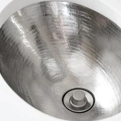 Native Trails Baby Classic 16" Oval Nickel Bathroom Sink, Brushed Nickel, CPS538