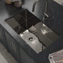 Native Trails Cocina 30" Undermount Copper Kitchen Sink, Polished Nickel, CPK893-F