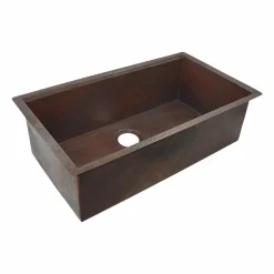 Native Trails Cocina Concierge 33" Undermount Copper Workstation Kitchen Sink, Antique Copper, CPKG272