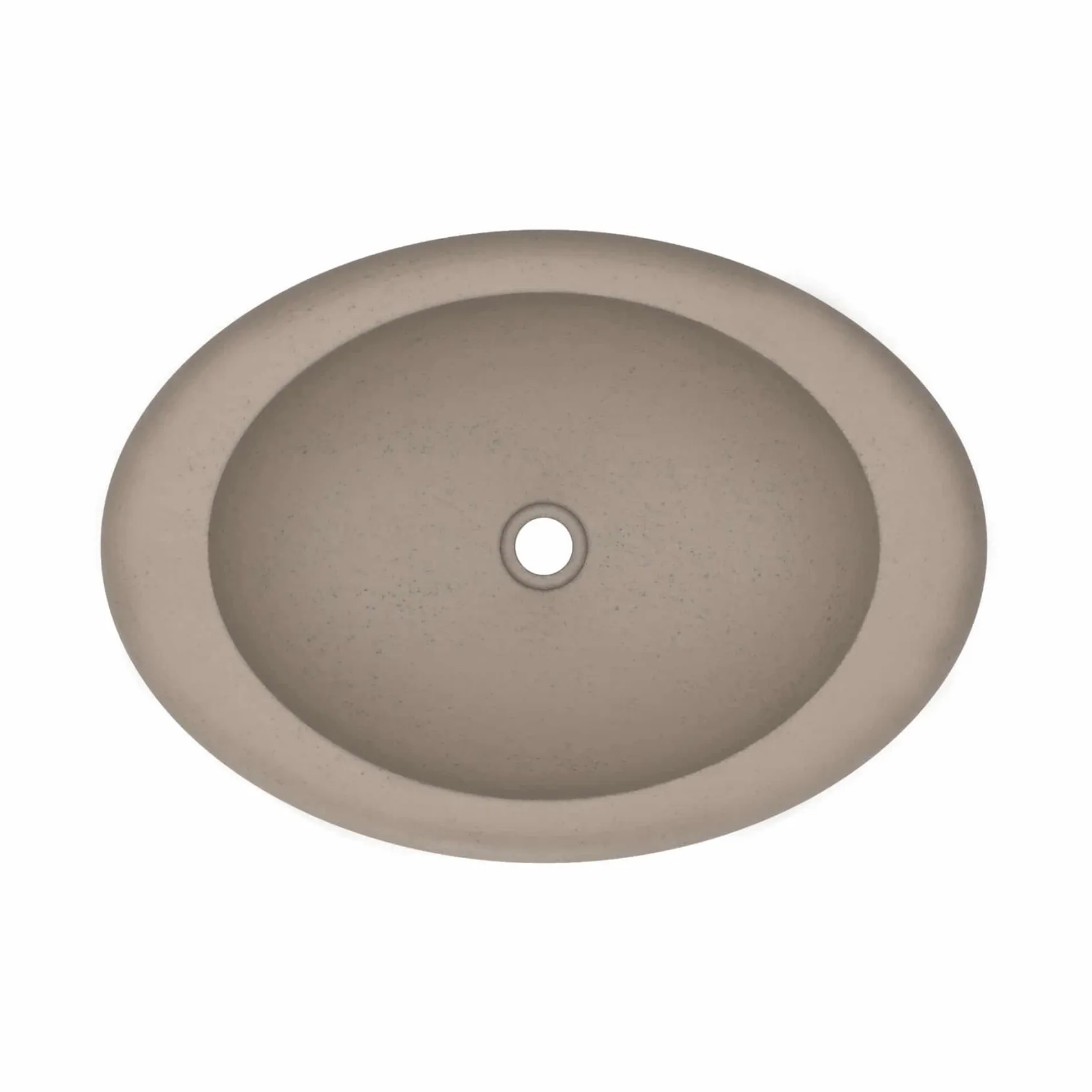 Native Trails Cuyama 21" Round NativeStone Concrete Bathroom Sink, Earth, NSL2115-E
