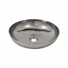 Native Trails Maestro 14.5" Round Vessel Nickel Bathroom Sink, Polished Nickel, CPS883